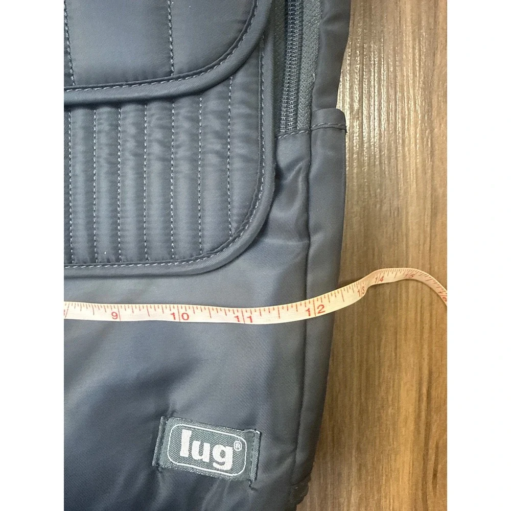 Lug Gray Crossbody Bag Messenger Bag Grey Quilted Nylon Travel Utility